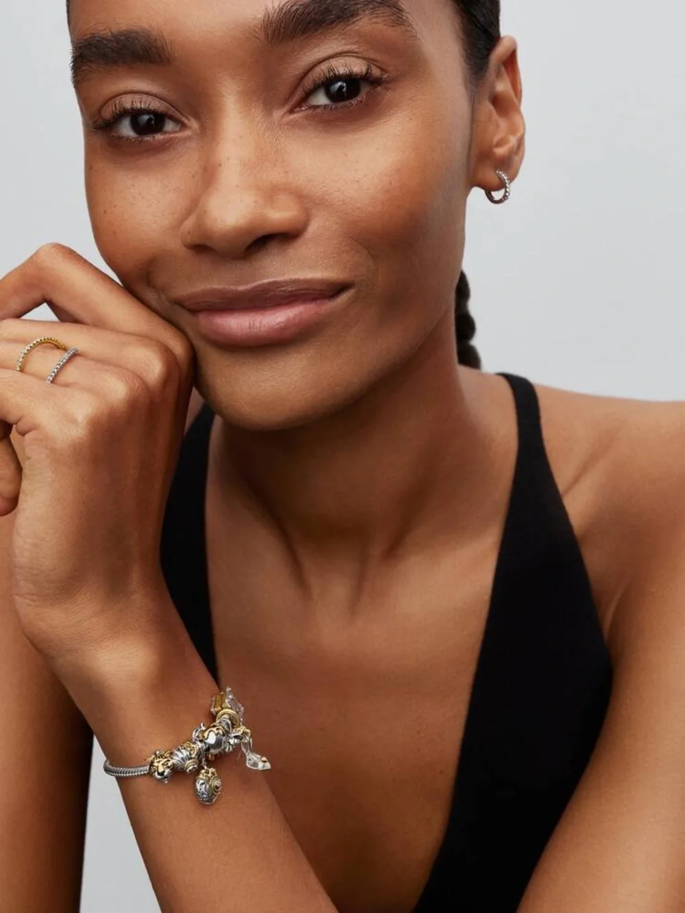 Pandora Disney Princess Jasmine Rajah Lab-grown Diamond Charm